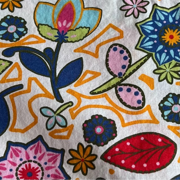 Hanna Andersson Retro Floral Tiered Long Sleeve Twirl Dress Velvet Ribbon Accent - Picture 8 of 12